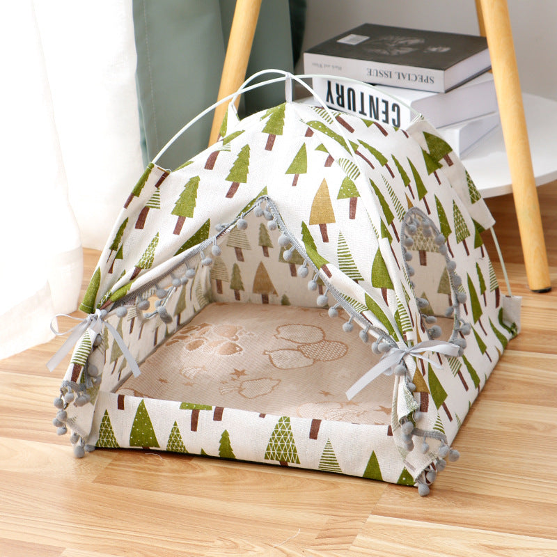 Enclosed Cat Tent – Cozy Indoor Cat House & Bed