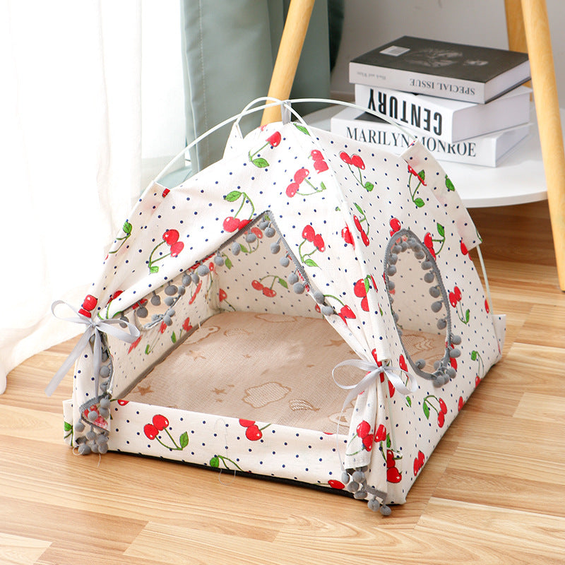 Enclosed Cat Tent – Cozy Indoor Cat House & Bed