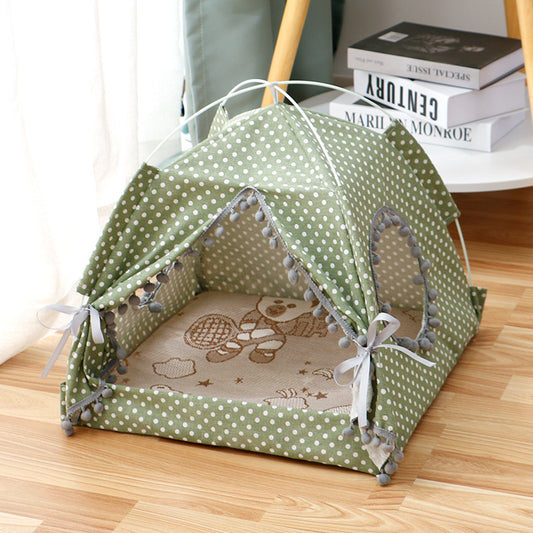 Enclosed Cat Tent – Cozy Indoor Cat House & Bed