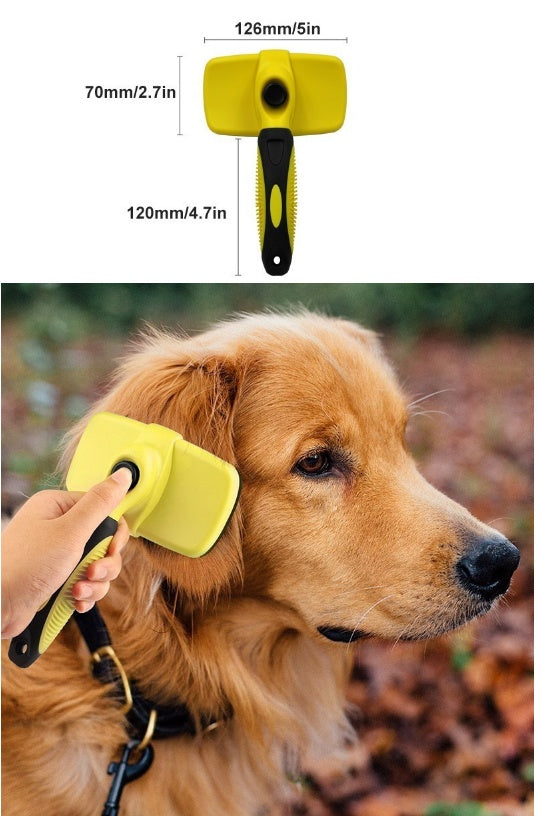 Automatic Retractable Pet Comb – Gentle Grooming for Dogs & Cats