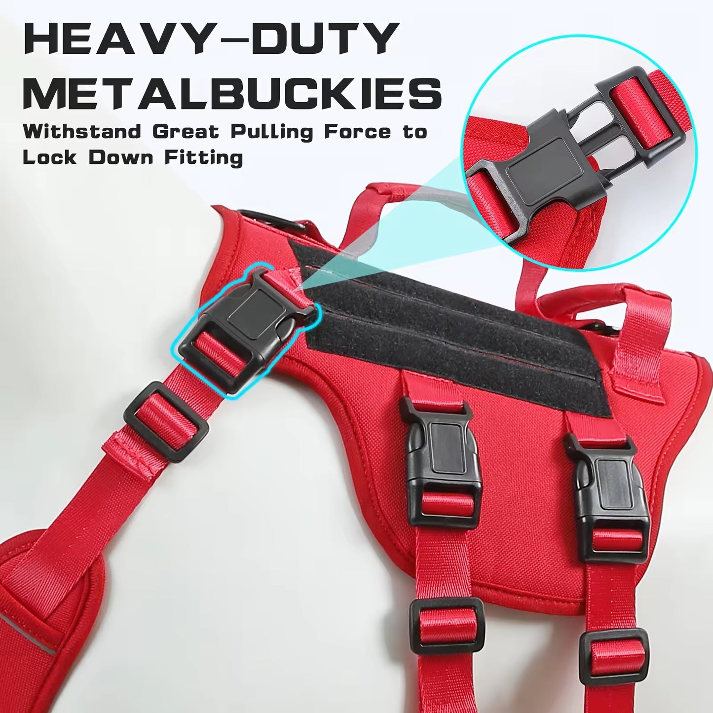 Durable Nylon Tactical Dog Harness – Adjustable Service & Training Vest