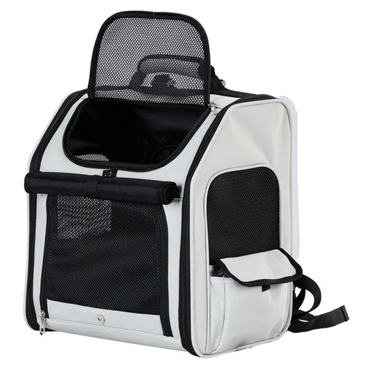 Expandable Pet Carrier Backpack – Breathable Travel Bag for Cats & Small Dogs (Up to 26 lbs)