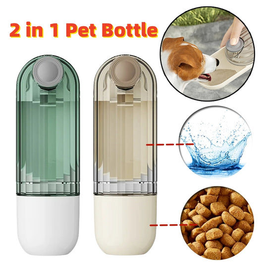 2-in-1 Pet Water Cup – Portable Drinking & Feeding Bottle for Dogs & Cats