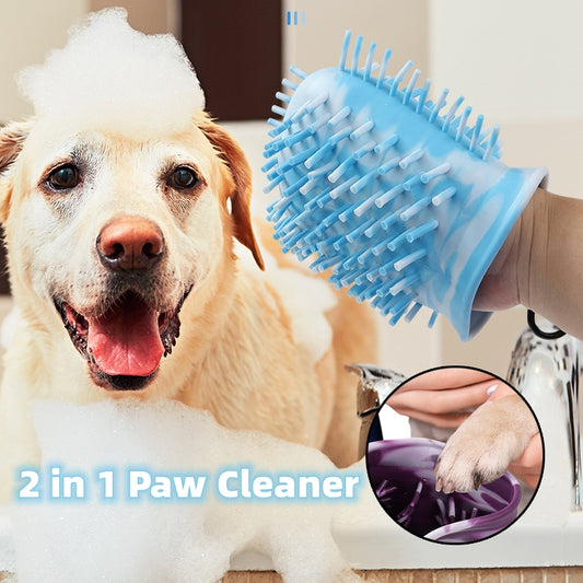 2-in-1 Dog Paw Cleaner – Soft Silicone Wash Cup