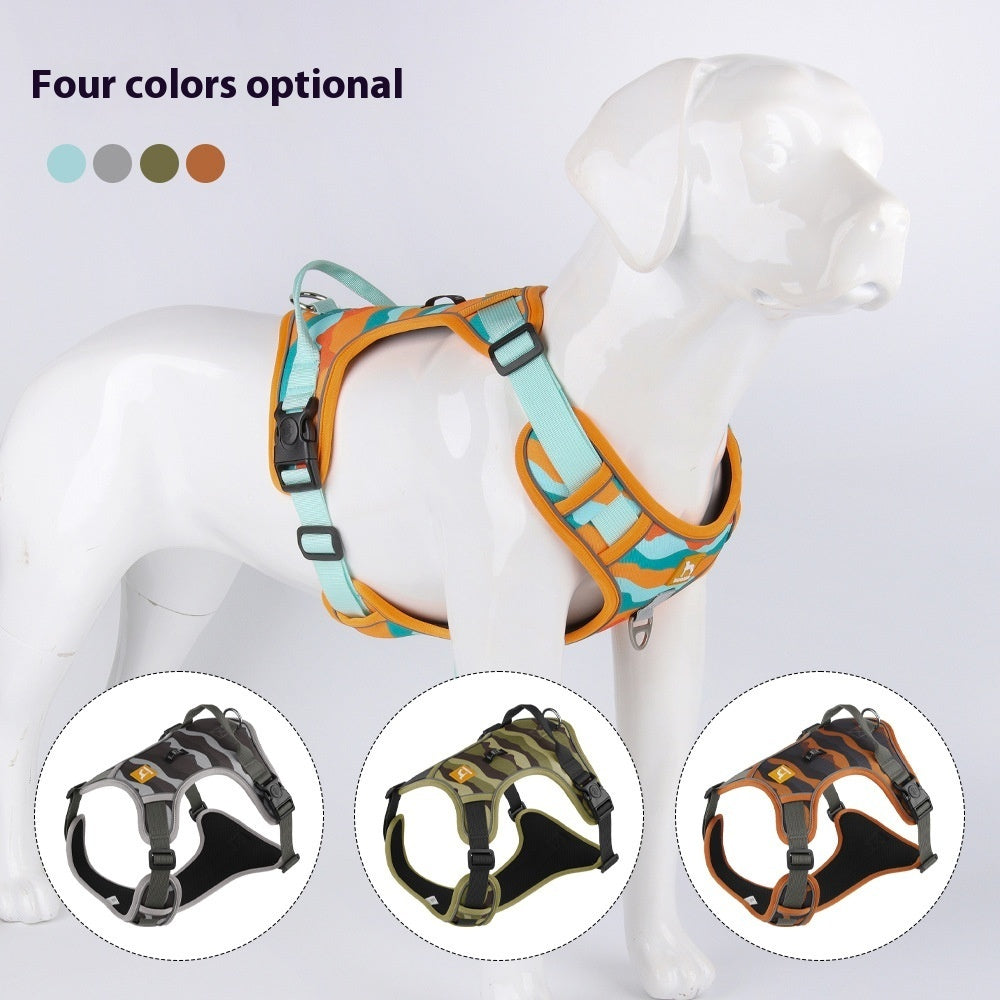 Reflective Dog Chest & Back Leash – Safe Hand-Held Walking Rope